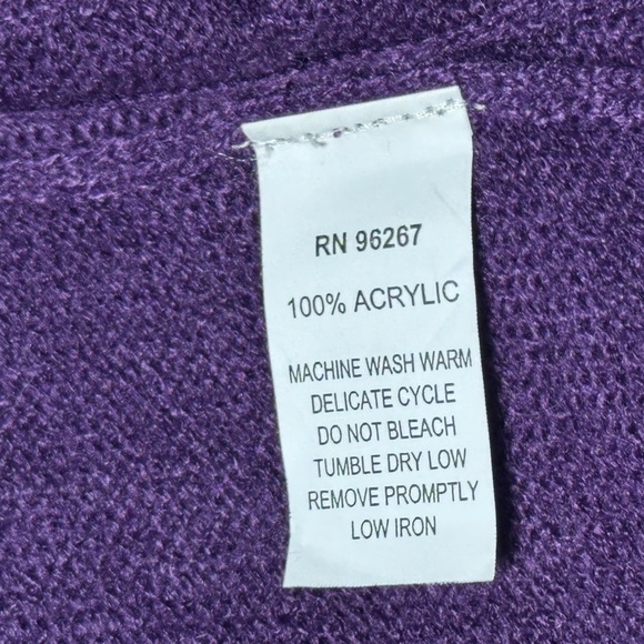 Turtle Bay New York - Purple Cable Knit Women's Sweater - Picture 3 of 6